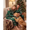 image:imageSWOMOG Family Matching Christmas Pajamas Silk Satin Long Sleeve Button Down 2Pcs Festival Sleepwear for MenWomen amp KidsGreen Christmas Santa