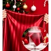 image:imageSWOMOG Family Matching Pajamas Sets Long Sleeve 2 Pcs Silk Satin PJs SetsRed