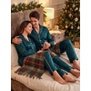 image:imageSWOMOG Family Satin Matching Pajama Sets Couple Silk Christmas PJs Long Sleeve Sleepwear 2 Pieces Loungewear
