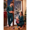 image:imageSWOMOG Family Satin Matching Pajama Sets Couple Silk Christmas PJs Long Sleeve Sleepwear 2 Pieces Loungewear