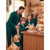 image:imageSWOMOG Matching Family Pajama Set Long Sleeve Christmas Pajama Button Down Holiday Sleepwear Set with PocketsGreen