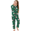 image:imageSWOMOG Matching Family Pajama Set Long Sleeve Christmas Pajama Button Down Holiday Sleepwear Set with PocketsGreen Christmas Santa