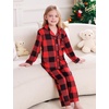 image:imageSWOMOG Matching Family Pajama Set Long Sleeve Christmas Pajama Button Down Holiday Sleepwear Set with PocketsRed Plaid