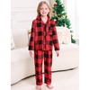 image:imageSWOMOG Matching Family Pajama Set Long Sleeve Christmas Pajama Button Down Holiday Sleepwear Set with PocketsRed Plaid