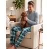 image:imageSWOMOG Mens Pajamas Set 2PC Flannel Long Sleeve Pjs Soft Loungewear Christmas Plaid Sleepwear with PocketsLight Greyblack Plaid