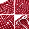 image:imageSWOMOG Womens Button Down Pajamas Set Short Sleeve Sleepwear Bride Soft Pj Lounge Sets XS3XLRed Stripe