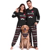image:imageSWOMOG Christmas Couples Pajamas Sets Matching Women amp Men Long Sleeve Sleepwear Pjs Set Soft 2 Pcs LoungewearBlack Christmas Tree