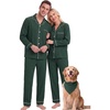 image:imageSWOMOG Couple Matching Pajamas Sets Women amp Men Button Down Pjs Long SleeveGreen