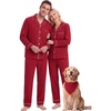 image:imageSWOMOG Couple Matching Pajamas Sets Women amp Men Button Down Pjs Long SleeveRed