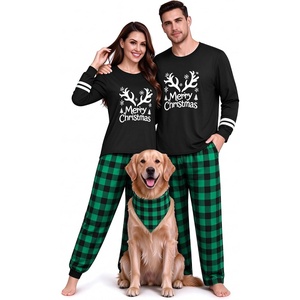 image:imageSWOMOG Christmas Couples Pajamas Sets Matching Women amp Men Long Sleeve Sleepwear Pjs Set Soft 2 Pcs LoungewearGreen Plaid Christmas Elk
