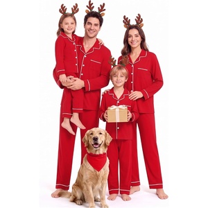 image:imageSWOMOG Christmas Family Matching Pajamas Set Plaid Pajamas for Men Women Set Soft 2 pcs Long Sleeve Sleepwear Pjs SetRedno Pockets