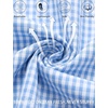 image:imageSWOMOG 100 Cotton Pajama Set For Women 2PCS Striped Pjs Set Short Sleeve Shirts with Pockets Button Down Cute LoungewearBlue Gingham
