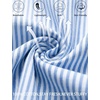 image:imageSWOMOG 100 Cotton Pajama Set For Women 2PCS Striped Pjs Set Short Sleeve Shirts with Pockets Button Down Cute LoungewearBlue Striped