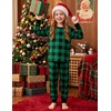 image:imageSWOMOG Matching Family Christmas Pajamas Set Long Sleeve Festival Party Pj Set ButtonDown Sleepwear Soft Nightwear Green Plaid