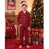 image:imageSWOMOG Matching Family Christmas Pajamas Set Long Sleeve Festival Party Pj Set ButtonDown Sleepwear Soft Nightwear Red Plaid