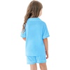 image:imageSWOMOG Unisex Girls Boys Soft Pajamas Set ButtonDown PJs Short Sleeve Sleepwear Toddler Cute Lounge SetsLight Blue